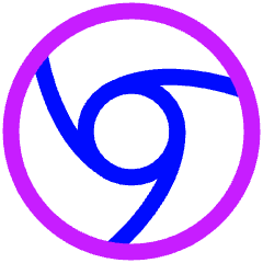 Chrome Logo Icon from Plump Neon Set