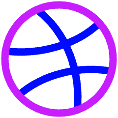 Dribble Logo Icon from Plump Neon Set
