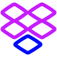 Dropbox Logo Icon from Plump Neon Set