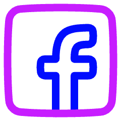 Facebook Logo 1 Icon from Plump Neon Set