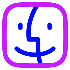 Finder Logo Icon from Plump Neon Set