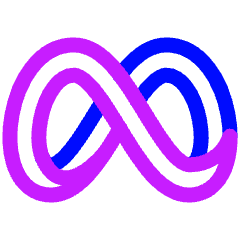 Meta Logo Icon from Plump Neon Set