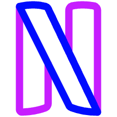 Netflix Logo Icon from Plump Neon Set