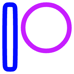 Patreon Logo Icon from Plump Neon Set
