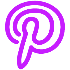 Pinterest Logo Icon from Plump Neon Set