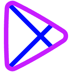 Play Store Logo Icon from Plump Neon Set