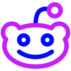 Reddit Logo Icon from Plump Neon Set