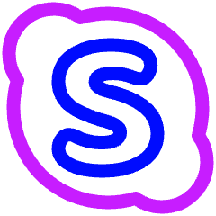 Skype Logo Icon from Plump Neon Set