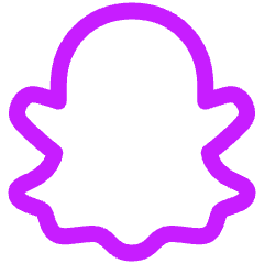 Snapchat Logo Icon from Plump Neon Set