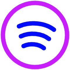 Spotify Logo Icon from Plump Neon Set