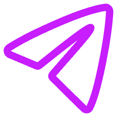 Telegram Logo Icon from Plump Neon Set