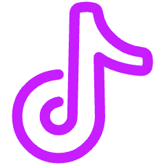 Tiktok Logo Icon from Plump Neon Set
