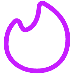 Tinder Logo Icon from Plump Neon Set