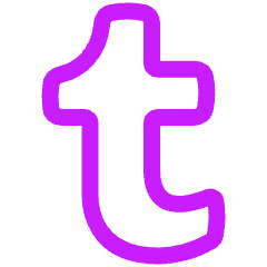 Tumblr Logo Icon from Plump Neon Set