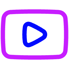 Youtube Logo Icon from Plump Neon Set