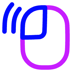 Click Left Double Icon from Plump Neon Set