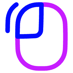Left Click Icon from Plump Neon Set