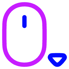 Mouse Move Down Icon from Plump Neon Set