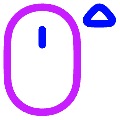 Mouse Move Up Icon from Plump Neon Set