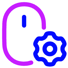 Mouse Setting Gear Icon from Plump Neon Set