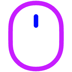 Mouse Wireless Icon from Plump Neon Set