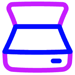 Scanner Icon from Plump Neon Set