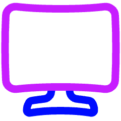 Screen Curve Icon from Plump Neon Set
