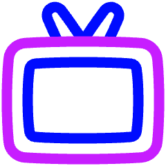 Screen Tv Icon from Plump Neon Set