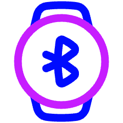 Watch Circle Bluetooth Icon from Plump Neon Set