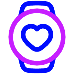 Watch Circle Heartbeat Monitor 1 Icon from Plump Neon Set