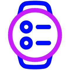 Watch Circle Menu Icon from Plump Neon Set