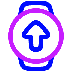 Watch Circle Upload Icon from Plump Neon Set