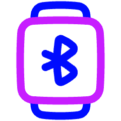Watch Square Bluetooth Icon from Plump Neon Set