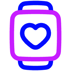 Watch Square Heartbeat Monitor 1 Icon from Plump Neon Set