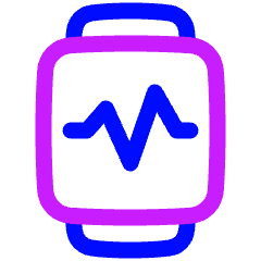 Watch Square Heartbeat Monitor 2 Icon from Plump Neon Set
