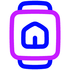 Watch Square Home Icon from Plump Neon Set
