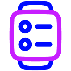 Watch Square Menu Icon from Plump Neon Set