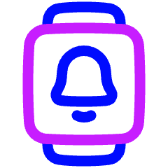 Watch Square Notification Icon from Plump Neon Set