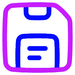 Floppy Disk Icon from Plump Neon Set