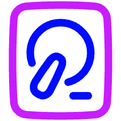 Hard Disk Icon from Plump Neon Set