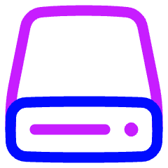Hard Drive 1 Icon from Plump Neon Set