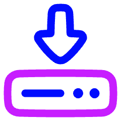 Hard Drive Download Icon from Plump Neon Set