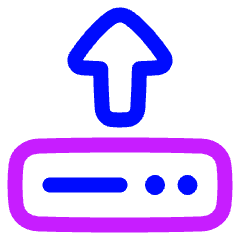 Hard Drive Upload Icon from Plump Neon Set