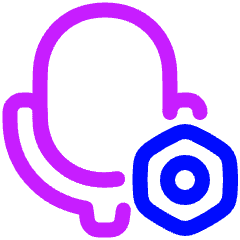 Microphone Setting Bolt Nut Icon from Plump Neon Set
