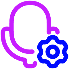 Microphone Setting Gear Icon from Plump Neon Set