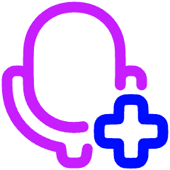 Voice Mail Add Plus Icon from Plump Neon Set