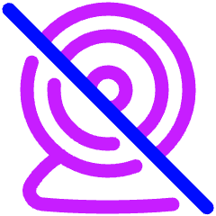 Webcam Off Icon from Plump Neon Set