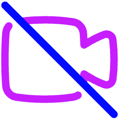 Webcam Video Off Icon from Plump Neon Set