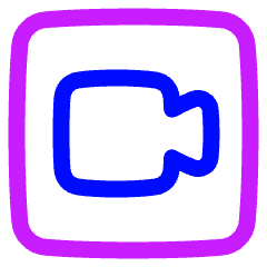 Webcam Video Square Icon from Plump Neon Set
