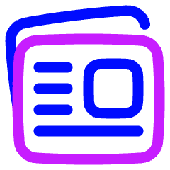 News Paper Icon from Plump Neon Set